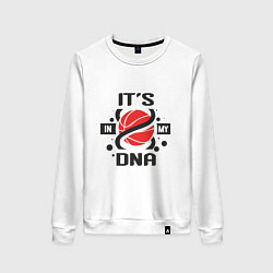 Свитшот хлопковый женский ДНК - Баскетбол, цвет: белый