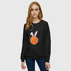 Свитшот хлопковый женский Basketball Bunny, цвет: черный — фото 2