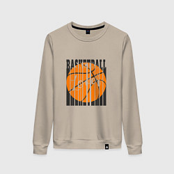 Свитшот хлопковый женский Basket Style, цвет: миндальный