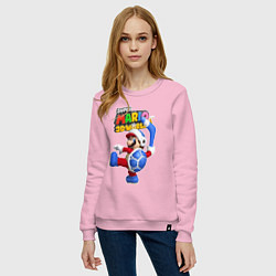 Свитшот хлопковый женский Super Mario 3D World Boomerang, цвет: светло-розовый — фото 2