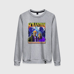 Свитшот хлопковый женский Scranton electric city, цвет: меланж