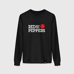 Свитшот хлопковый женский RHCP Logo Red Hot Chili Peppers, цвет: черный