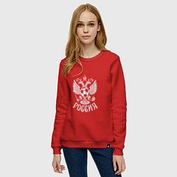 Свитшот хлопковый женский Russian Football, цвет: красный — фото 2