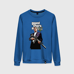 Свитшот хлопковый женский GTA 5 Mafia, цвет: синий