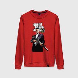 Свитшот хлопковый женский GTA 5 Mafia, цвет: красный