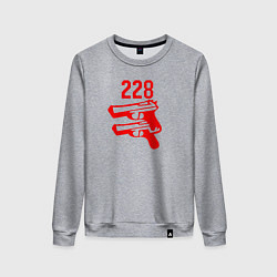 Свитшот хлопковый женский 228 2 пистолета, цвет: меланж