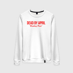 Свитшот хлопковый женский Dead by april metal,, цвет: белый