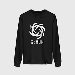 Свитшот хлопковый женский Exo SEHUN, цвет: черный