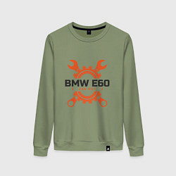 Свитшот хлопковый женский BMW E60, цвет: авокадо