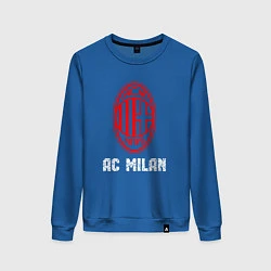 Свитшот хлопковый женский МИЛАН AC Milan, цвет: синий