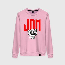 Свитшот хлопковый женский JDM Kitten-Zombie Japan, цвет: светло-розовый
