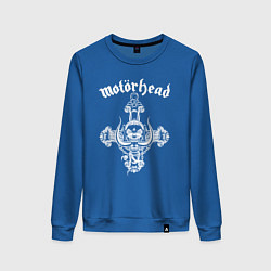 Свитшот хлопковый женский Motorhead lemmy, цвет: синий