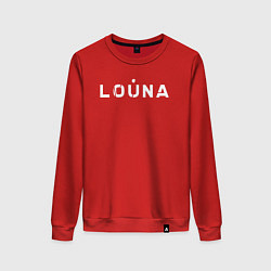 Свитшот хлопковый женский Лоуна louna 1984, цвет: красный