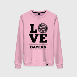 Свитшот хлопковый женский Bayern Love Классика, цвет: светло-розовый