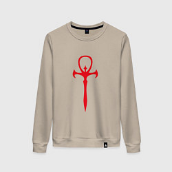 Свитшот хлопковый женский Vampire The Masquerade Emblem, цвет: миндальный