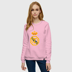 Свитшот хлопковый женский Football - Real Madrid, цвет: светло-розовый — фото 2