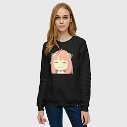 Свитшот хлопковый женский Аниме Семья шпиона - Аня Форджер Anime Spy x Famil, цвет: черный — фото 2