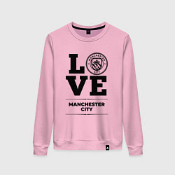Свитшот хлопковый женский Manchester City Love Классика, цвет: светло-розовый