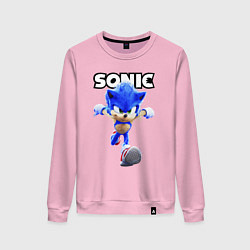 Свитшот хлопковый женский Sonic the Hedgehog 2, цвет: светло-розовый