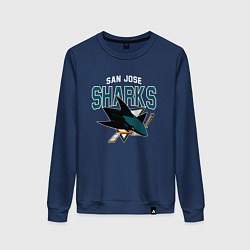 Свитшот хлопковый женский SAN JOSE SHARKS NHL, цвет: тёмно-синий