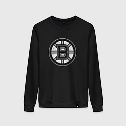 Свитшот хлопковый женский BOSTON BRUINS СЕРЫЙ, цвет: черный