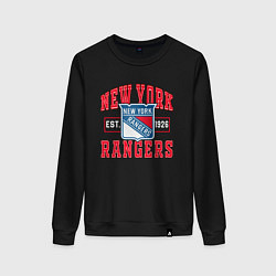 Свитшот хлопковый женский NY RANGERS NHL НЬЮ-ЙОРК РЕЙНДЖЕРС, цвет: черный