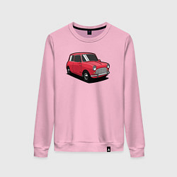 Свитшот хлопковый женский Маленькая красная машина, цвет: светло-розовый