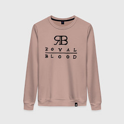 Свитшот хлопковый женский RB Royal Blood, цвет: пыльно-розовый