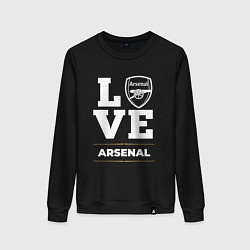 Свитшот хлопковый женский Arsenal Love Classic, цвет: черный