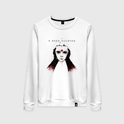 Свитшот хлопковый женский Terratomorf - В Мире Иллюзий 3, цвет: белый