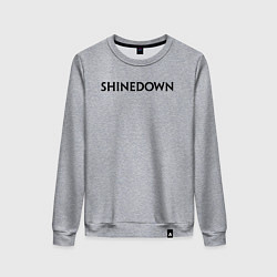 Свитшот хлопковый женский Shinedown лого, цвет: меланж
