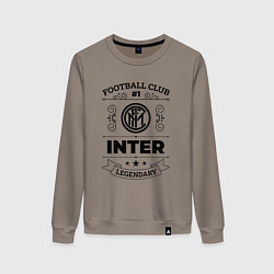 Свитшот хлопковый женский Inter: Football Club Number 1 Legendary, цвет: утренний латте
