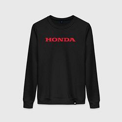 Свитшот хлопковый женский HONDA ХОНДА LOGO спина, цвет: черный