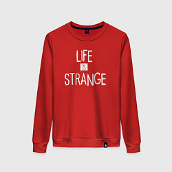Свитшот хлопковый женский Life Is Strange - лого, цвет: красный