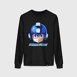 Свитшот хлопковый женский Mega Man - Rockman, цвет: черный