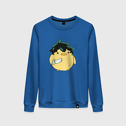 Свитшот хлопковый женский Опасный Мидория My Hero Academia, цвет: синий