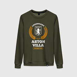 Женский свитшот Лого Aston Villa и надпись Legendary Football Club