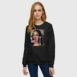 Свитшот хлопковый женский Mona Lisa 202X modern, цвет: черный — фото 2