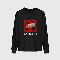 Свитшот хлопковый женский Dotster, цвет: черный