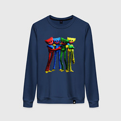 Свитшот хлопковый женский GAME POPPY PLAYTIME Mini Huggies, цвет: тёмно-синий