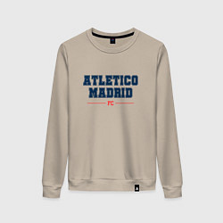 Свитшот хлопковый женский Atletico Madrid FC Classic, цвет: миндальный