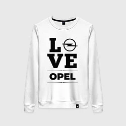 Свитшот хлопковый женский Opel Love Classic, цвет: белый