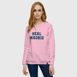 Свитшот хлопковый женский Real Madrid FC Classic, цвет: светло-розовый — фото 2