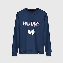 Свитшот хлопковый женский Ву-Тэнг Клэн, цвет: тёмно-синий
