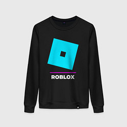 Женский свитшот Символ Roblox в неоновых цветах