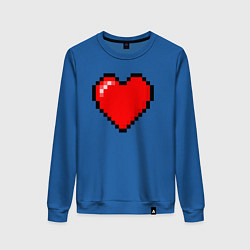 Женский свитшот Пиксельное сердце-здоровье - Красный