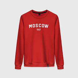 Свитшот хлопковый женский MOSCOW 1147, цвет: красный