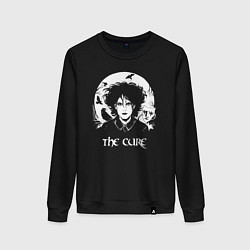 Свитшот хлопковый женский The Cure арт Роберт Смит, цвет: черный