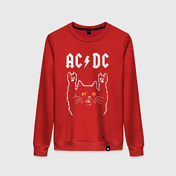 Женский свитшот AC DC rock cat