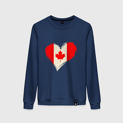 Женский свитшот Сердце - Канада